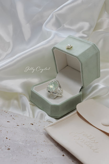 Natural Prehnite Collection in Sterling Silver