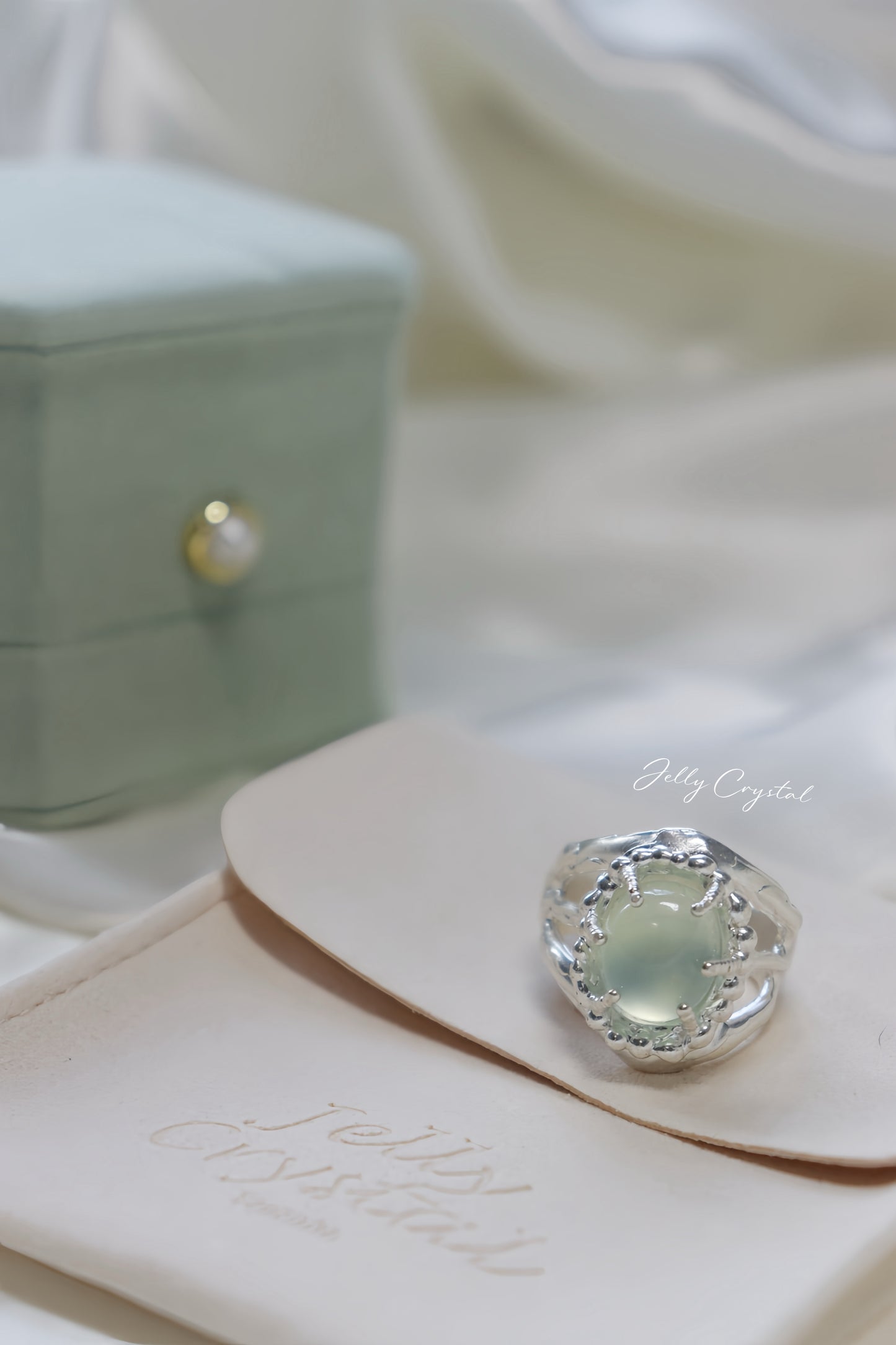 Natural Prehnite Collection in Sterling Silver