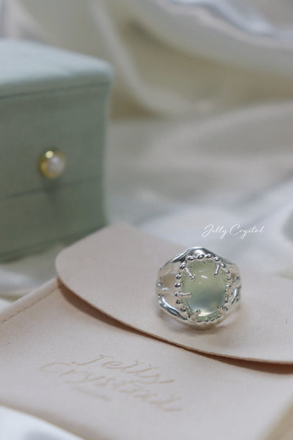 Natural Prehnite Collection in Sterling Silver