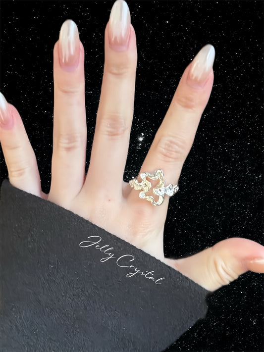 Tide Ripple Silver Ring