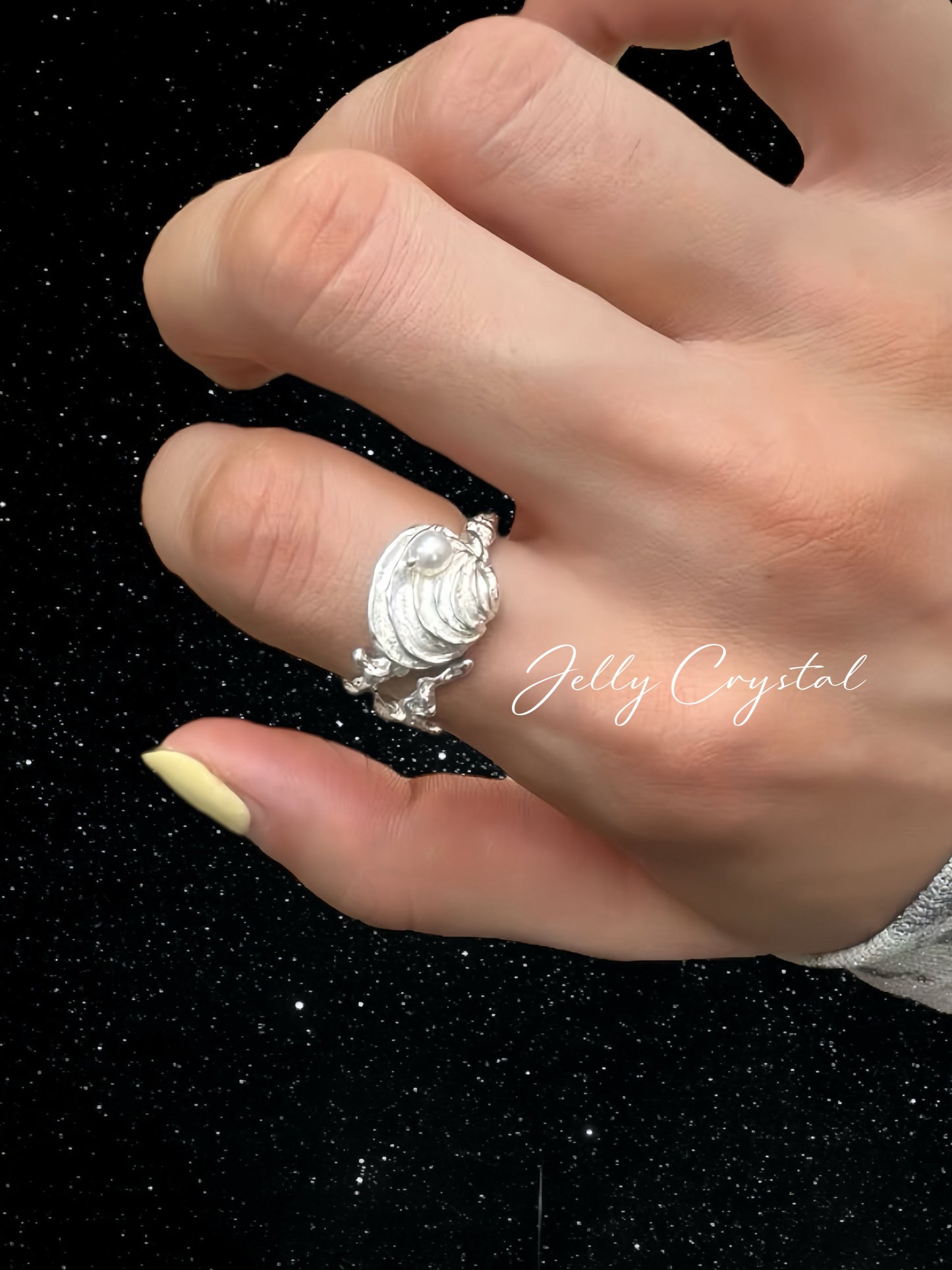 Seashell Whisper Silver Ring
