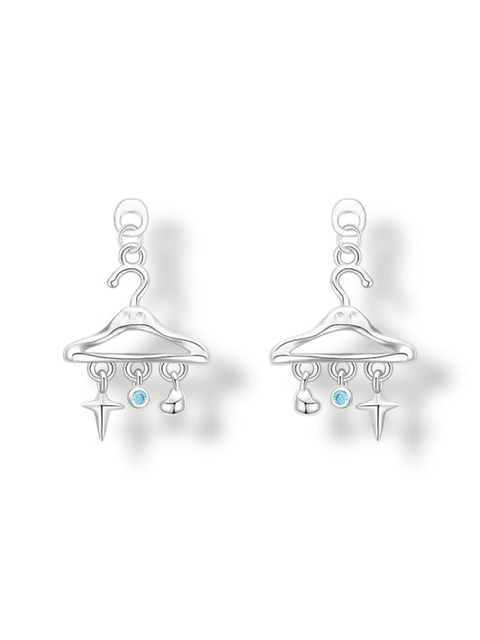 Fashion Closet Hanger Silver Earrings